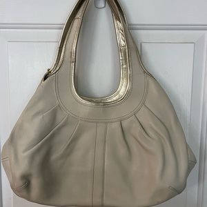 Coach handbag, Cream, Size Medium